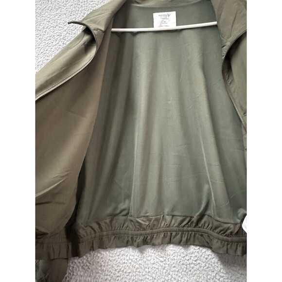 Old Navy Rain Jacket Womens 2X Green Full Zip Mock Neck Mesh Lining Windbreaker - Picture 10 of 11